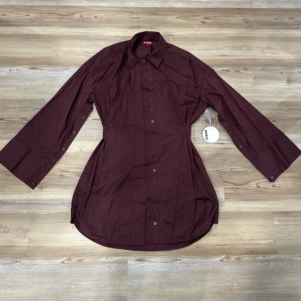 NWT Staud shirt dress women’s small